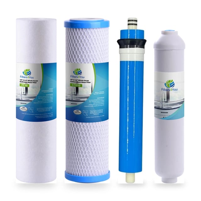 Universal 4-Stage Under Sink RO Replacement Filter Kit – Fits Most 5-6 Stage Systems