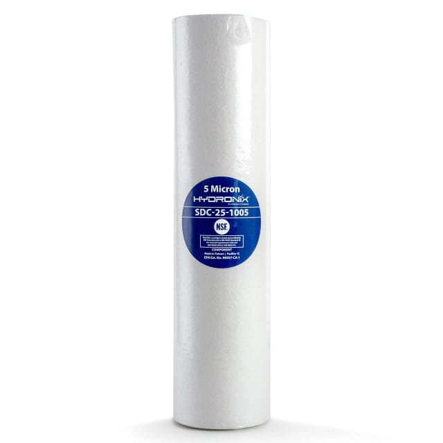 CFS Sediment Water Filter Cartridge – 2.5" x 10" – 5 Micron – Whole House & Reverse Osmosis – Fits SDC-25-1005