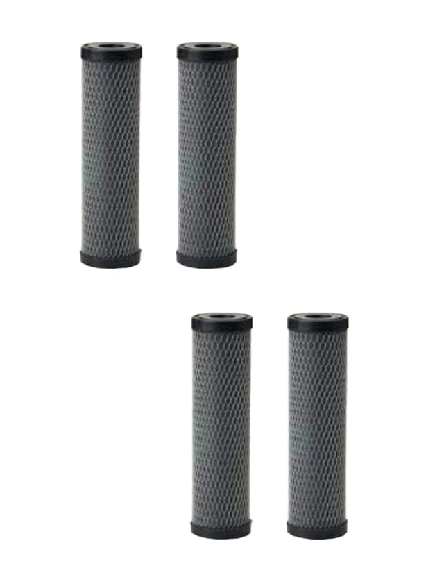 4-pack whole house CTO carbon water filter cartridges, 1 micron, compatible with WFPFC8002, WFPFC9001, and FXWTC models