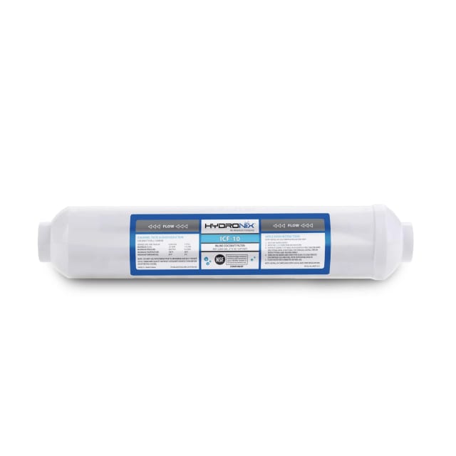 CFS Inline Coconut GAC Water Filter – 1/4" NPT – 2,000 Gallon Capacity – Reduces Chlorine Taste & Odor – Fits ICF-10