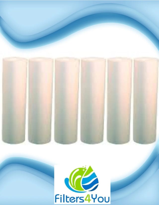 CFS Sediment Water Filter Cartridges 6-Pack – 2.5" x 10" – 5 Micron – Whole House & Reverse Osmosis – Fits SDC-25-1005