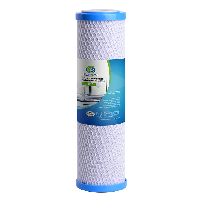 Qty(25) Carbon 5 Micron 10" x 2.5" Water Filters Cartridges/Block/Coconut