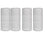 CFS – 4 Pack Large Capacity Sediment Water Filter Cartridge Compatible with Campbell HDSC5 Models – 5 Micron – 9 3/4" Cartridge