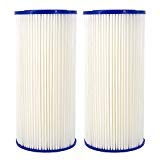 CFS – 2 Pack Pleated Sediment Water Filters Cartridge Compatible with WHKF-WHPLBB, DWHBB Models – Remove Bad Taste & Odor – Whole House Replacement Sediment Cartridge - 5 micron, White