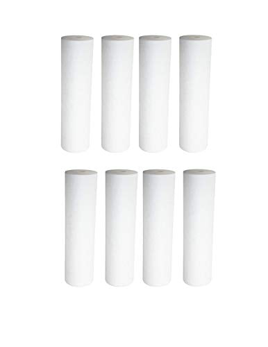 Compatible with 8-Pack Replacement GE GXWH04F Polypropylene Sediment Filter - Universal 10-inch 5-Micron Cartridge for GE HOUSEHOLD PRE-FILTRATION SYSTEM