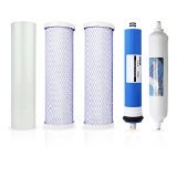 CFS –5 Pack Water Filters Cartridge and Membrane Kit Compatible with FILTER-MAX-ES50 Model – Sediment Water Filter Replacement Cartridge – Whole House Replacement Cartridge 10” Water Filtration System