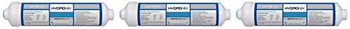 Hydronix ICF-10Q Inline Coconut Filter 2000 Gal, 2" OD X 10" Length, 1/4" Quick Connect (?hr?? ???k), White