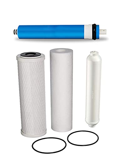 CFS –5 Pack Water Filters Cartridge and Membrane Kit Compatible with ROR2050-S3-S06, OM1-S2-S06 Model – Sediment Water Filter Replacement Cartridge – Whole House Replacement Cartridge 10” Water Filtration System