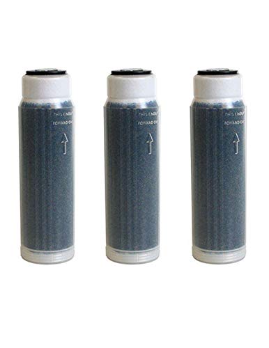 Compatible with Aquatic Life Compatible Reverse Osmosis Deionization (RODI) 10" Color Indicating Mixed Bed DI Resin Cartridge 3-Pack. Filled with Resintech MBD-30-NG Nuclear Grade Mixed Bed Resin