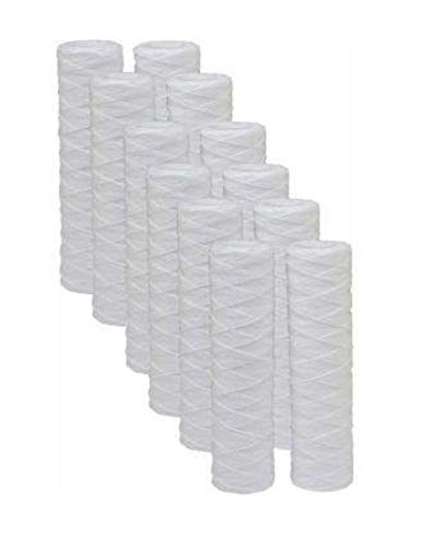 Compatible with Replacement for SWC-25-1020 20 Micron 10 x 2.5 String Wound Sediment Water Filter 12 Pack