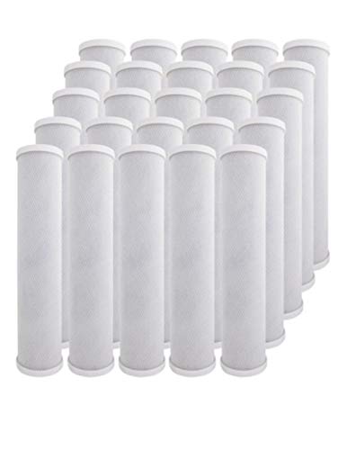 25-PACK Of 5 Micron Carbon Block CTO Coconut Shell Water Filter Cartridge 10"