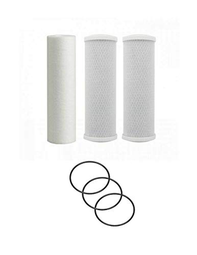 CFS Compatible Filter-Set Bottom 3 Filters for Model ROES-50, ROES-75, RO-45, RO-90, RO-PH90, RO-PERM, RO-Pump, RO-Hi, WFS-1000, ROES-UV75, ROES-PH75, ROES-PHUV75, ROES-UV75-SS, 1 Sediment, 2 Carbon