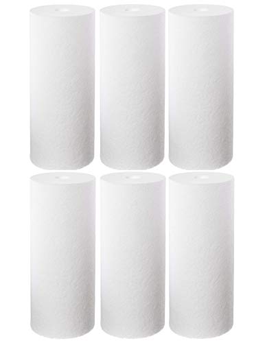 CFS – 6 Pack Water Filters Cartridge Compatible with Hydronix SDC-45-1020, W15-PR, HD-950, WFHD13001B, GXWH35F, GXWH30C, HF45-10BLBK10PR – Removes Bad Taste & Odor – 20 Micron, 10 inch