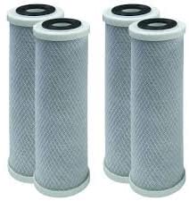 CFS – 4 Pack Activated Carbon Water Filters Cartridge Compatible with HDX HDLORF4, GE FX12P – Remove Bad Taste and Odor – Whole House Replacement Sediment 10” Cartridge Water Filtration System, Gray