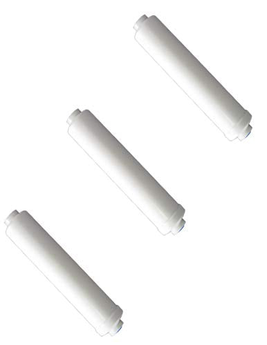 3 PK Reverse Osmosis Post Fridge GAC Carbon Inline Water Filters 1/4" NPT Ports