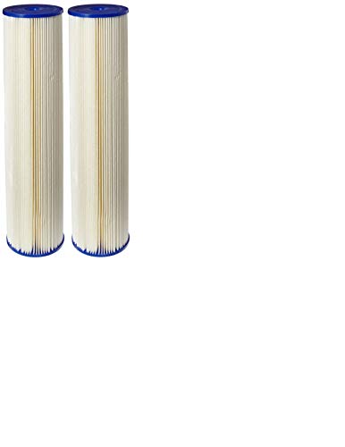 Compatible to Pentek ECP20-20BB Pleated Cellulose Polyester Filter Cartridge, 20" x 4-1/2" 2 PACK