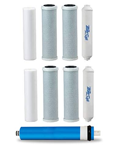 Purenex 4C-2S-2I-1M75 Compatible Cartridges for RO Replacement Water Filters, 9-Pack