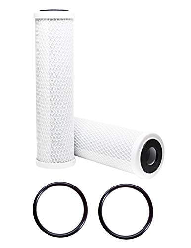 CFS – 2 Pack Sediment Water Filters Cartridge Compatible with GE FX12P FX12M Pre & Post Filter Cartridges with 2 Oring- Remove Bad Taste & Odor- Whole House Replacement Cartridge 10” Filtration System