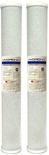 Hydronix CB-25-2010 NSF Carbon Block Filter 2.5" OD X 20" Length, 10 Micron (Pack of 2)