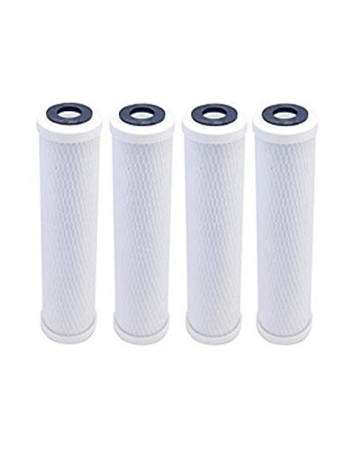 CFS – 4 Pack Activated carbon block Water Filters Cartridge Compatible with 40621 EVO – Removes Bad Taste & Odor - Sediment Water Filter Replacement Cartridge – 2.5" x 10", White