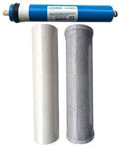 Reverse Osmosis 3 Stage RO Unit Replacement Pre Filters Including Membrane (75gpd Membrane) by CFS