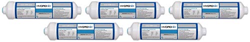 Hydronix ICF-10Q Inline Coconut Filter 2000 Gal, 2" OD X 10" Length, 1/4" Quick Connect (F?v? ???k), White