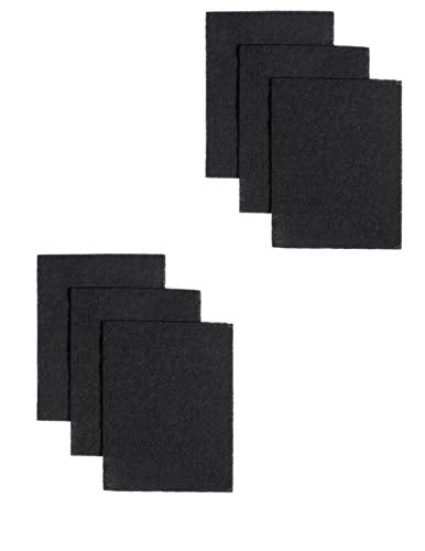 CFS COMPLETE FILTRATION SERVICES EST.2006 Compatible to BP58 Non-Ducted Charcoal Replacement Filter Pads for Range Hood, 7-3/4 by 10-1/2-Inch, 6-Pack