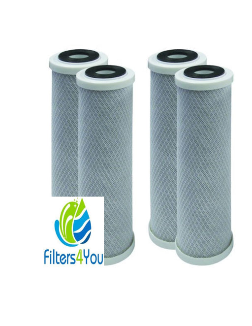 4 Pk Carbon Block Water Filter CTO Whole House RO DI Hydroponics 5 μm 10" x 2.5"