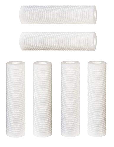 CFS – 6 Pack Melt Blown Water Filters Sediment Cartridge Compatible with AP110, WHCF-GD05, FPMBG-5-975 – Whole House Replacement 10" Water Filtration System, 5-Micron, White