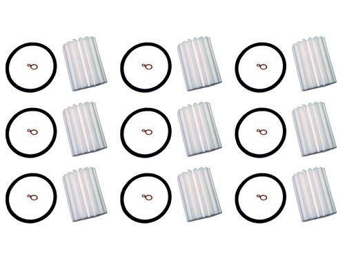 9 (Nine) Micron Rated FB-4 Fuel Oil Filters w/Gaskets Fits Fulflo FB4 B4 AS4 OB4 Westwood F80 F84