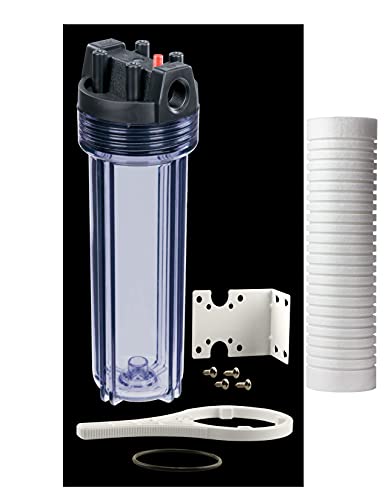 CFS Whole House Sediment & Rust Filter Clear Housing w/ 5 Micron AP110 Comparable Filter Cartridge Included