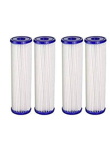 CFS COMPLETE FILTRATION SERVICES EST.2006 Pentek R30 Compatible Pleated Polyester Filter Cartridge, 9-3/4" x 2-5/8", 5 Microns 4 Pack