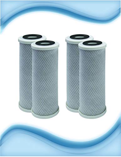 ChlorPlus Comparable 10 Carbon Block Filter Cartridge, 10" x 2-1/2", 1 Micron 4 PACK