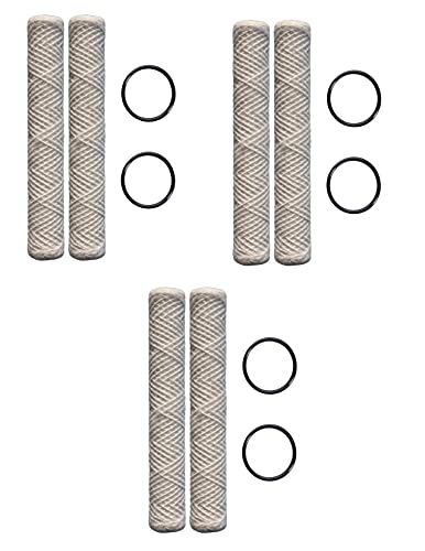 CFS – 6 Pack Universal Water Filters Cartridge Compatible with HDX SWC-25-2010, Watts SF10-20 101-230, PD-5-20, AP110-2C, P5-20, CFS124-C20 – Remove Bad Taste and Odor Sediment Water Filter 20" x 2.5"