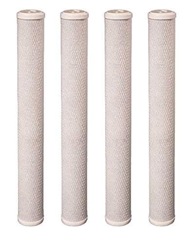 CFS – 4 Pack Activated Carbon Block Filter Cartridge Compatible with EP-20 – Remove Bad Taste and Odor – Whole House Replacement Sediment Cartridge 20" x 2-7/8" Filtration System, 5-Micron