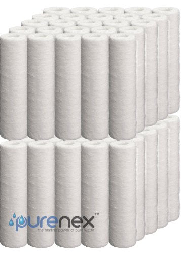 Purenex 5M-50PK-1 5 Micron 10-Inch by 2.5-Inch Sediment Filter Cartridges, 50-Pa