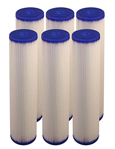 CFS COMPLETE FILTRATION SERVICES EST.2006 Compatible for S1-20BB Pleated Cellulose Filter Cartridge, 20" x 4-1/2", 20 Micron 6 Pack