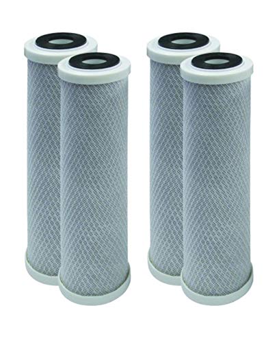 Compatible to FloPlus-10 Carbon Block Filter Cartridge, 9-3/4" x 2-7/8", 0.5 Micron (Pack of 4)