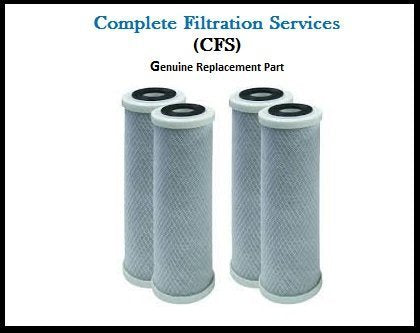 CFS – 4 Pack Water Filters Compatible with DW-CMR – Removes Bad Taste and Odor - 1 Micron Sediment Water Filter Replacement Filter Cartridge – Whole House Replacement 9-3/4 inches Water Filtration