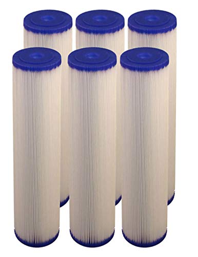 CFS COMPLETE FILTRATION SERVICES EST.2006 Compatible for ECP5-20BB Pleated Cellulose Polyester Filter Cartridge, 20" x 4-1/2", 5 Microns 6 Pack