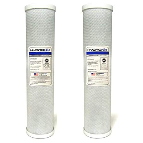 Hydronix CB-45-2005 NSF Carbon Block Filter 4.5" OD X 20" Length, 5 Micron (2 Pack)