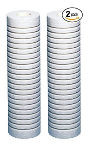 CFS – 2 Pack Universal Water Filters Cartridge Compatible with-AP124-2PK – Whole House Replacement Sediment Cartridge 10” , 50-Micron, White