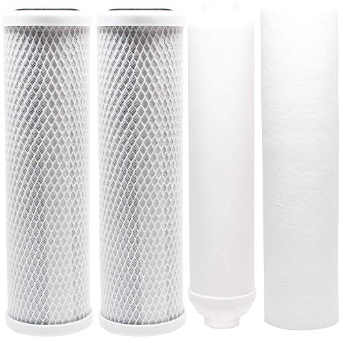 Replacement Filter Kit Compatible with Goldline Goldline-50 RO System - Includes Carbon Block Filters, PP Sediment Filter & Inline Filter Cartridge