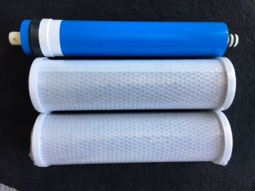 CFS –3 Pack Water Filters Cartridge and Membrane Kit Compatible with GE FX12P GE FX12M RO Model 5 Micron– Whole House Replacement Cartridge 10” Water Filtration System