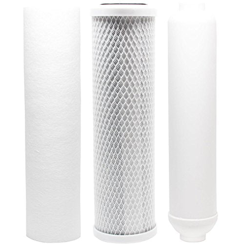 CFS –3 Pack Water Filters Cartridge Kit Compatible with PC4 RO Model – Sediment Water Filter Replacement Cartridge –10 inch Water Filtration System