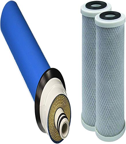 CFS –3 Pack Water Filters Cartridge and Membrane Kit Compatible with UF50 UF50T UF50N 50 GPD Model 5 Micron– Whole House Replacement Cartridge 10” Water Filtration System