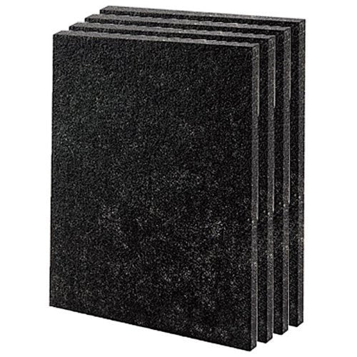 CFS – Pack of 4, Premium Cut-to-Fit Universal Activated Carbon Pad for Air Filter – Fresh and Filtered Air for Indoor, Home Filtration – Removed Odor and VOC's - 21 inches Black