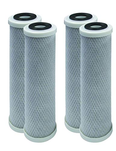 CFS – 4 Pack Block Activated Carbon Water Filters Cartridge Compatible with Watts MAXETW-975 – Removes Bad Taste & Odor – Whole House Replacement Sediment Water Filter 10” Cartridge, 5-micron