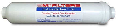 In-Line Carbon Filter | 10" Length | 1/4" Threaded Female In/Out | For Chlorine