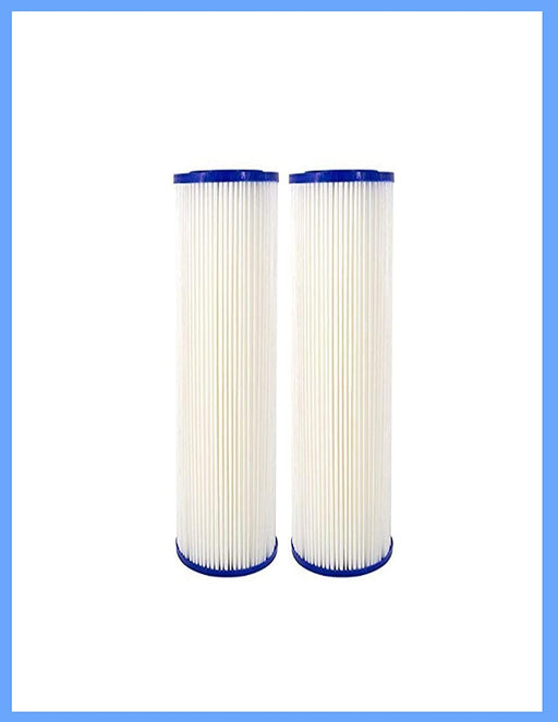 CFS – 2 Pack Pleated Water Filters Cartridge 0.35 Sub-micron Post-Filter– Removes Bad Taste and Odor – Whole House Replacement Sediment Water Filter Cartridge, Water Filtration System – White